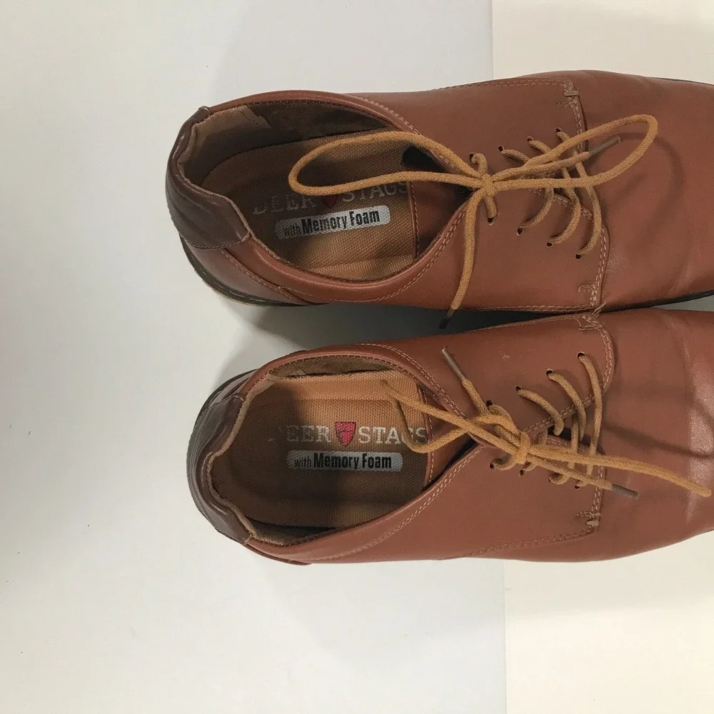 Deer Stags Oakland Oxford Mens‎ US 13W Brown Memory Foam Comfort Dress Shoes
